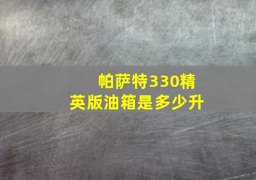 帕萨特330精英版油箱是多少升