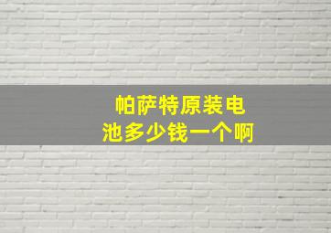 帕萨特原装电池多少钱一个啊