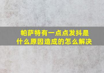 帕萨特有一点点发抖是什么原因造成的怎么解决