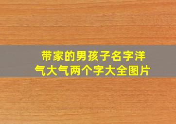 带家的男孩子名字洋气大气两个字大全图片