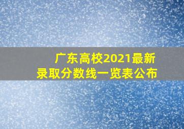 广东高校2021最新录取分数线一览表公布