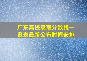 广东高校录取分数线一览表最新公布时间安排