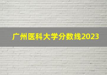 广州医科大学分数线2023