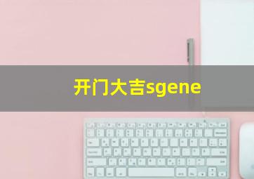 开门大吉sgene