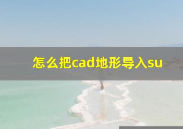 怎么把cad地形导入su