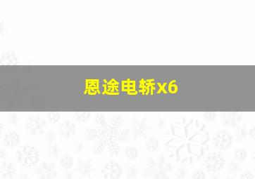 恩途电轿x6