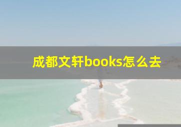 成都文轩books怎么去