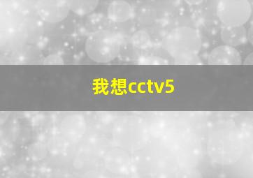 我想cctv5