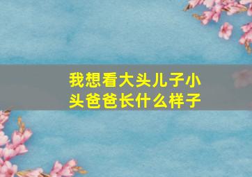 我想看大头儿子小头爸爸长什么样子