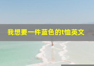 我想要一件蓝色的t恤英文