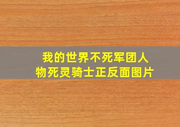 我的世界不死军团人物死灵骑士正反面图片