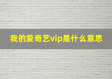 我的爱奇艺vip是什么意思