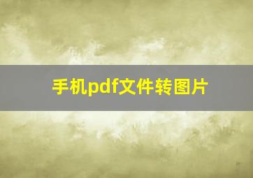 手机pdf文件转图片