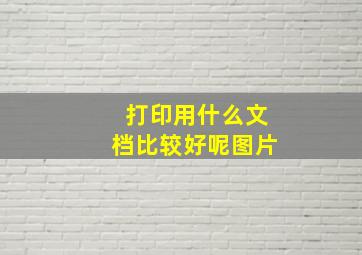 打印用什么文档比较好呢图片