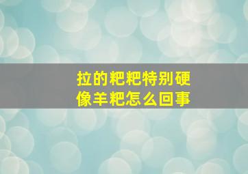 拉的粑粑特别硬像羊粑怎么回事