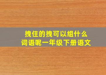 拽住的拽可以组什么词语呢一年级下册语文