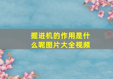 掘进机的作用是什么呢图片大全视频