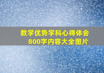 数学优势学科心得体会800字内容大全图片