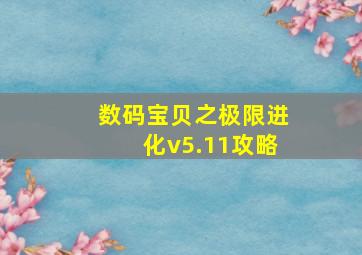 数码宝贝之极限进化v5.11攻略