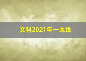 文科2021年一本线