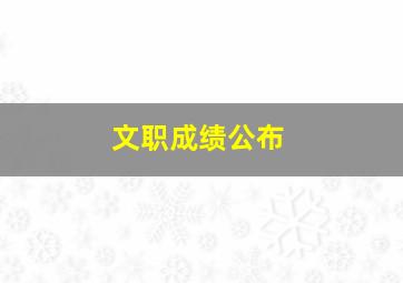 文职成绩公布