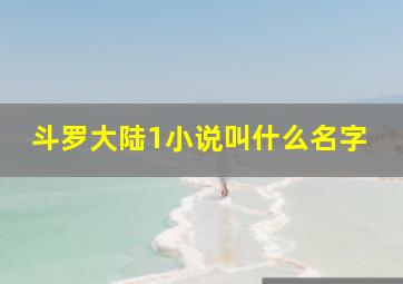 斗罗大陆1小说叫什么名字