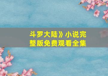 斗罗大陆》小说完整版免费观看全集