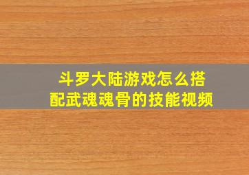 斗罗大陆游戏怎么搭配武魂魂骨的技能视频