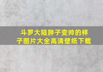 斗罗大陆胖子变帅的样子图片大全高清壁纸下载