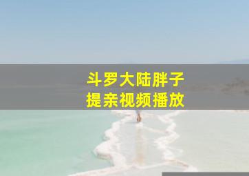 斗罗大陆胖子提亲视频播放