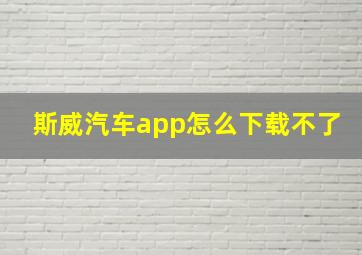 斯威汽车app怎么下载不了