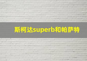 斯柯达superb和帕萨特