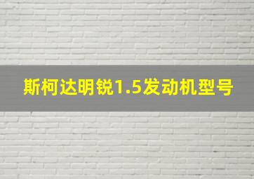 斯柯达明锐1.5发动机型号