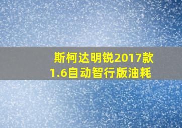 斯柯达明锐2017款1.6自动智行版油耗