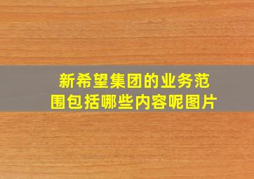 新希望集团的业务范围包括哪些内容呢图片