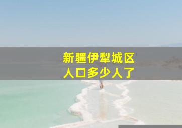 新疆伊犁城区人口多少人了