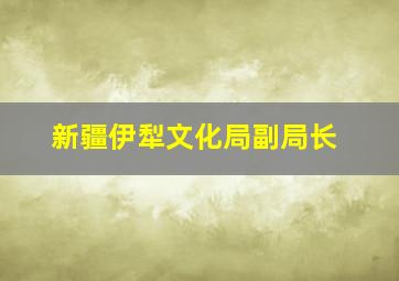 新疆伊犁文化局副局长