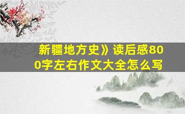 新疆地方史》读后感800字左右作文大全怎么写