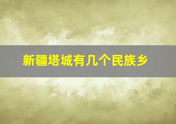 新疆塔城有几个民族乡