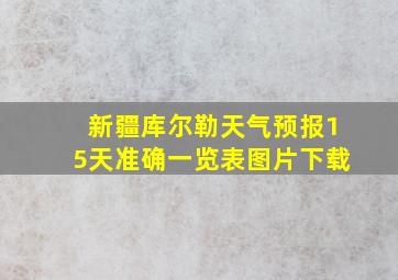 新疆库尔勒天气预报15天准确一览表图片下载