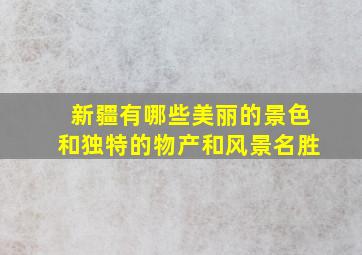 新疆有哪些美丽的景色和独特的物产和风景名胜