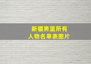 新疆男篮所有人物名单表图片