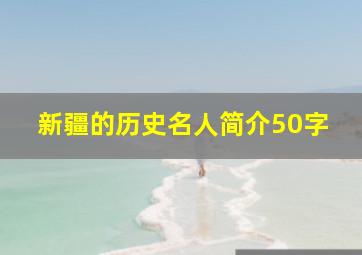 新疆的历史名人简介50字