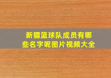 新疆篮球队成员有哪些名字呢图片视频大全