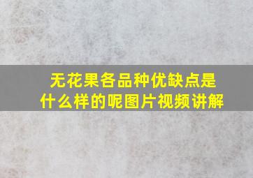 无花果各品种优缺点是什么样的呢图片视频讲解