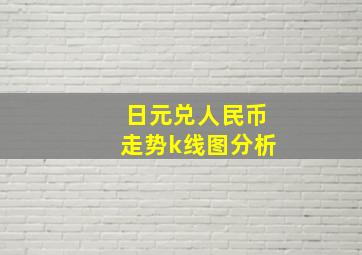 日元兑人民币走势k线图分析