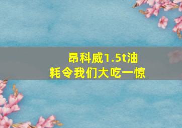 昂科威1.5t油耗令我们大吃一惊