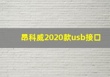 昂科威2020款usb接口