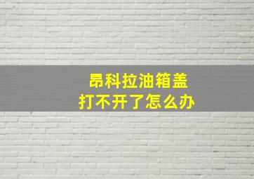 昂科拉油箱盖打不开了怎么办