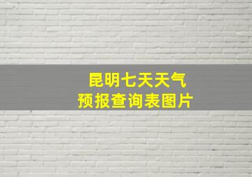 昆明七天天气预报查询表图片